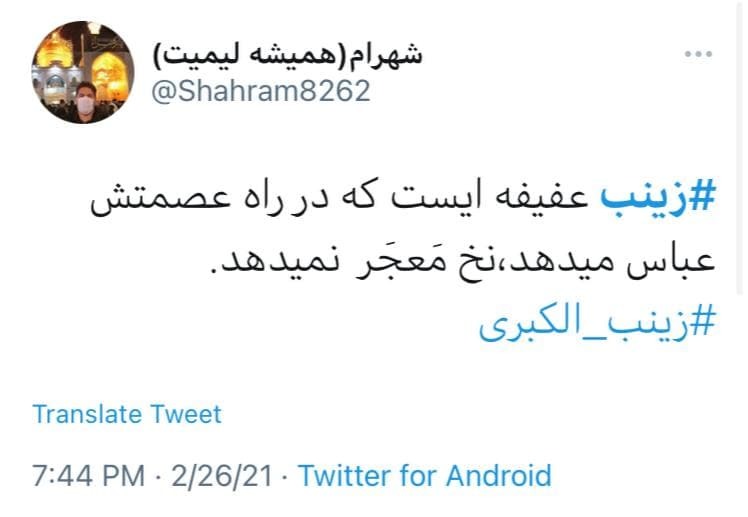 شک ندارم هزار مرتبه، به شهادت رسیده&zwnj;ای بانو/ هرچه از شوکت نامش بنویسیم کم است