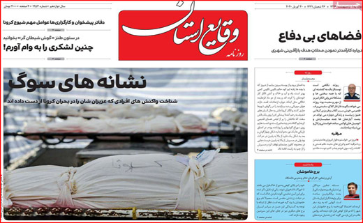 نیم صفحه نخست روزنامه های استانی؛