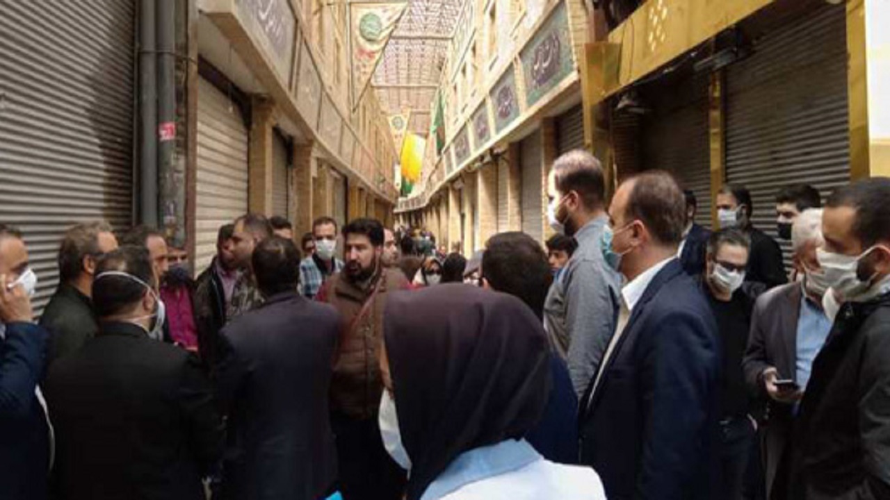 نحوه آغاز به کار صنوف کم خطر در بازار تجریش پایش شد