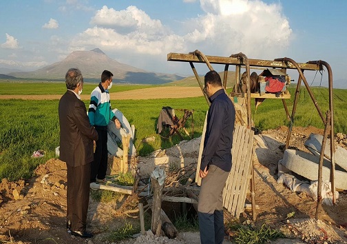 عملیات احداث چاه آب جهت پروژه آبرسانی