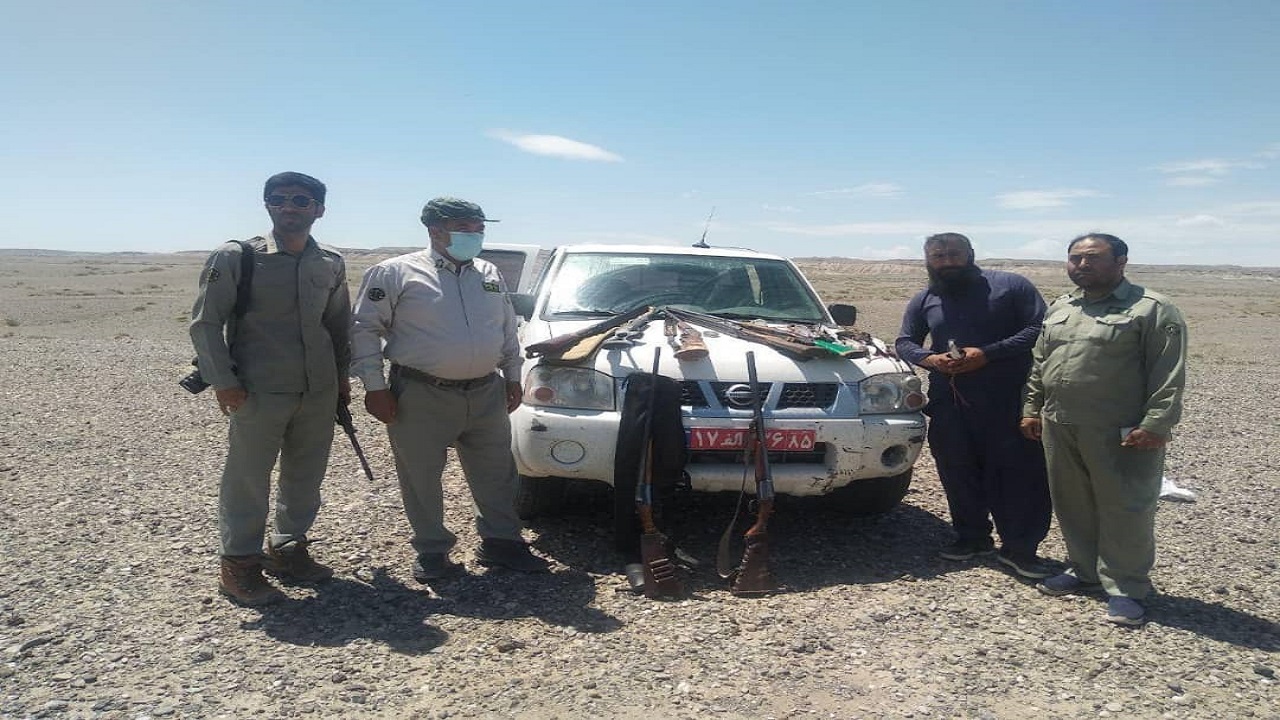 دستگیری ۵ شکارچی متخلف در تالاب هامون