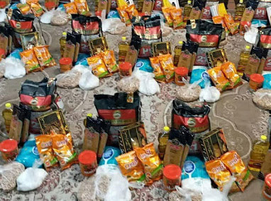 توزیع ۴۰۰بسته  غذایی در سراب
