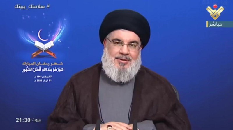 سخنرانی سید حسن نصرالله آغاز شد