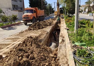 آغاز احداث کانال دفع آب‌های سطحی درماهشهر