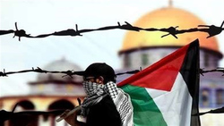 بیرون رانده شدن چند اماراتی‌ از مسجد الاقصی توسط یک مرد فلسطینی‌ + فیلم
