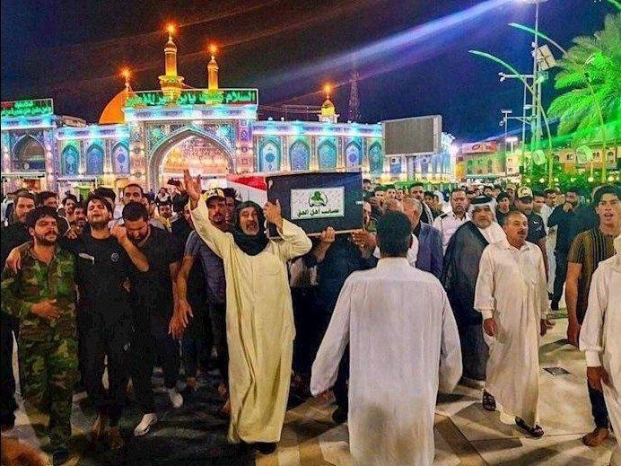 تشییع شهدای بسیج مردمی عراق در کربلای معلی تشییع شهدای بسیج مردمی عراق در کربلای معلی