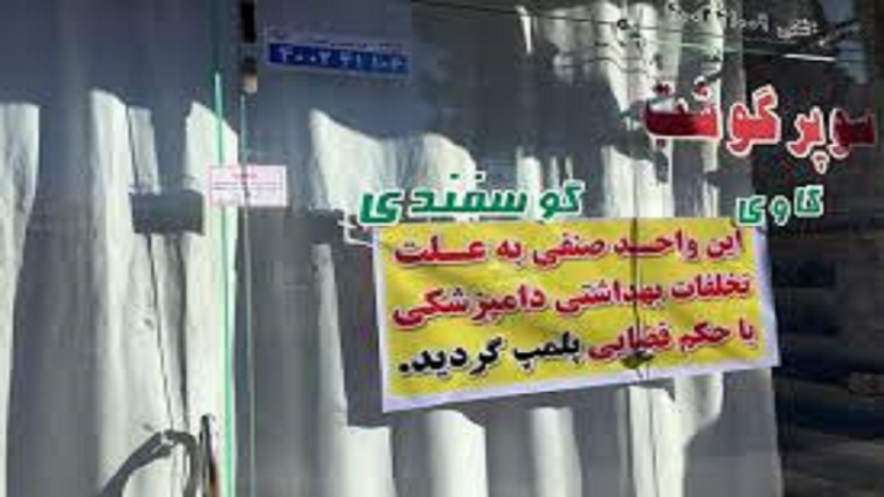 مهر و موم واحد قصابی متخلف در چادگان