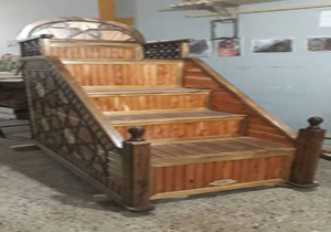 ساخت منبر مسجد جامع روستای گریوان به دست هنرمند خراسان شمالی