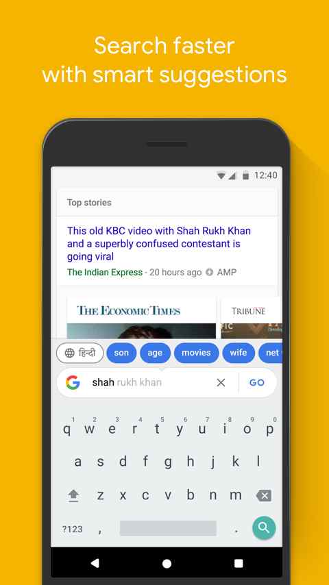 تصاویر برنامه Google Go