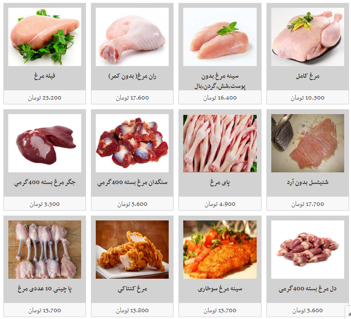 نرخ مصوب انواع گوشت مرغ در ماه رمضان