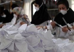 دوخت ماسک لباس گان و ملحفه توسط موکب شهدای آذربایجان شرقی