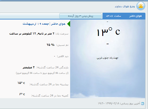 آسمان پایتخت صاف تا قسمتی ابری است