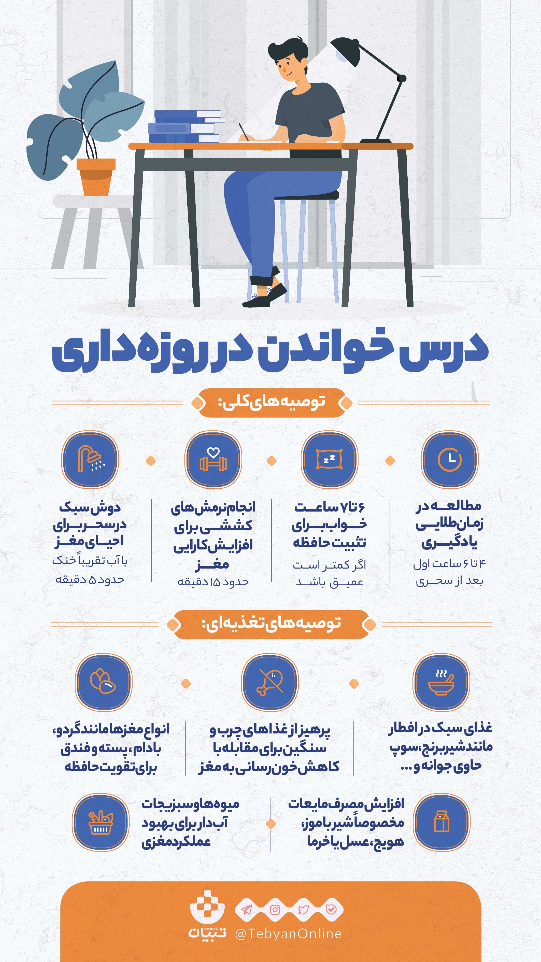 افزایش تمرکز و کارایی مغز در ماه مبارک رمضان