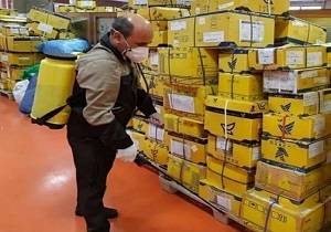 مرسوله‌های پستی قبل از توزیع ضدعفونی می شوند