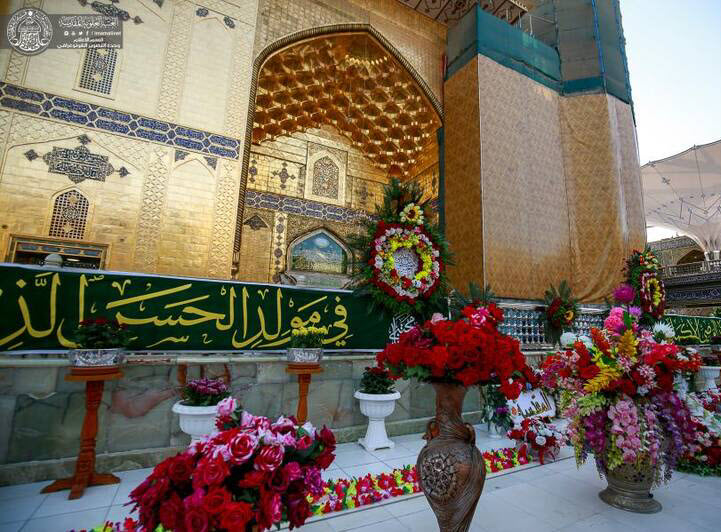 اولین تصاویر میلاد امام حسن (ع) در حرم امیرالمومنین (ع)