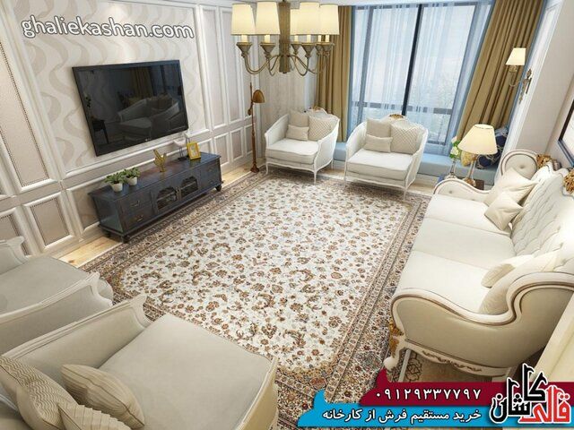 خرید فرش ۷۰۰ شانه طرح افشان کاشان از فروشگاه اینترنتی فرش