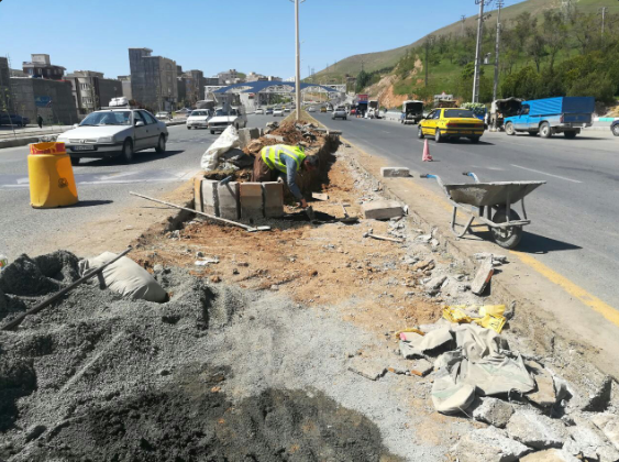 احداث دوربرگردان در آبیدر سنندج