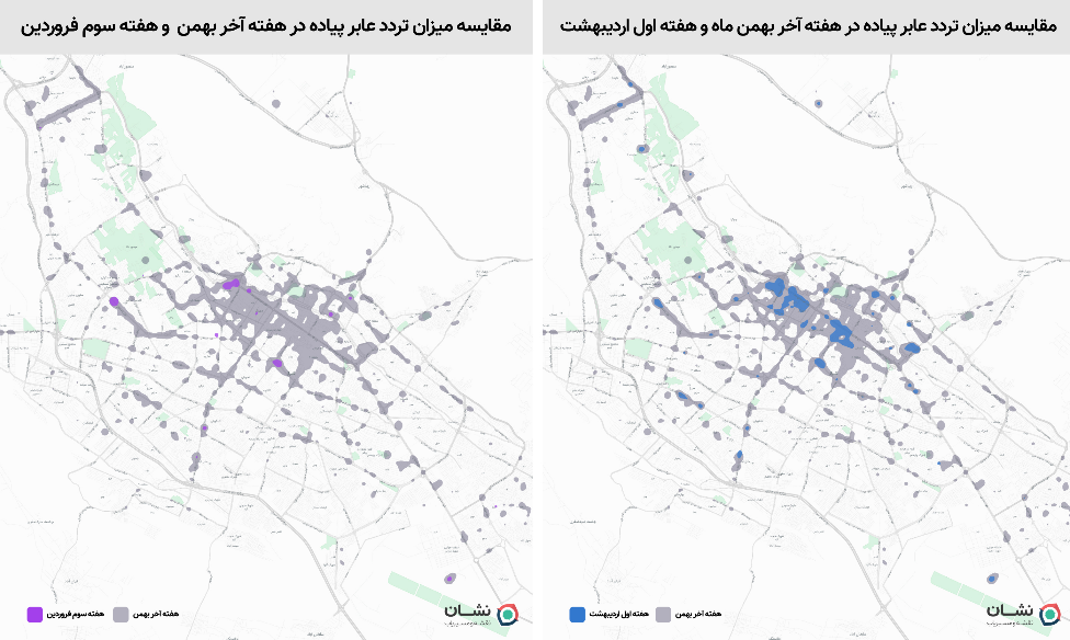 آمار تردد کاربران مسیر یاب نشان در دوران شیوع ویروس کرونا