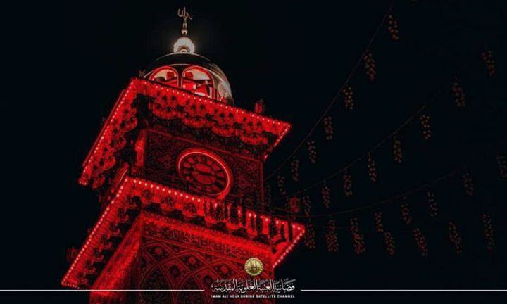 تصاویری از تعویض پرچم بارگاه مطهر حضرت امیرالمومنین (ع)