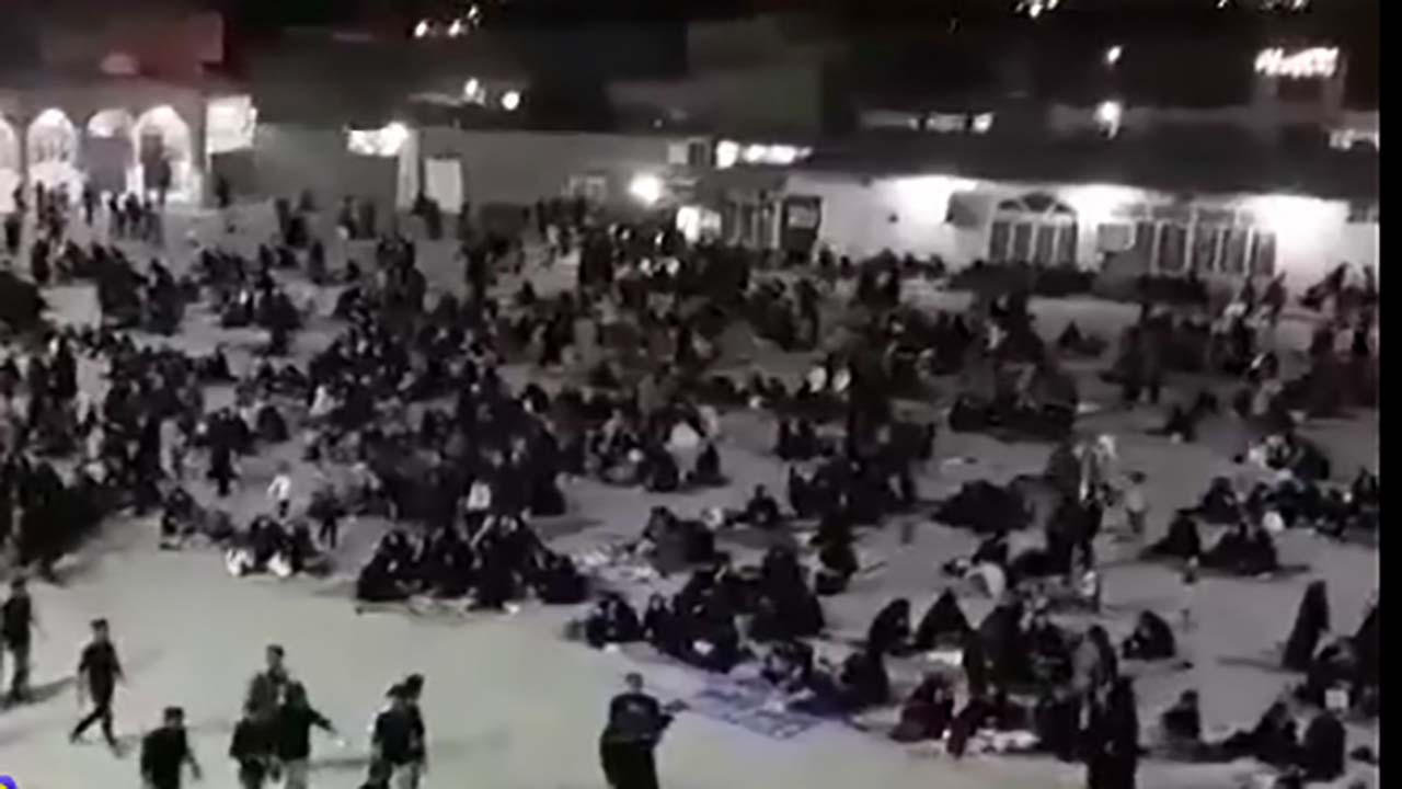 حال و هوای آستان باب المراد در شب قدر + فیلم