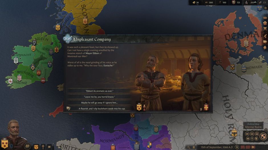 صفحه نقشه بازی Crusader Kings 3 