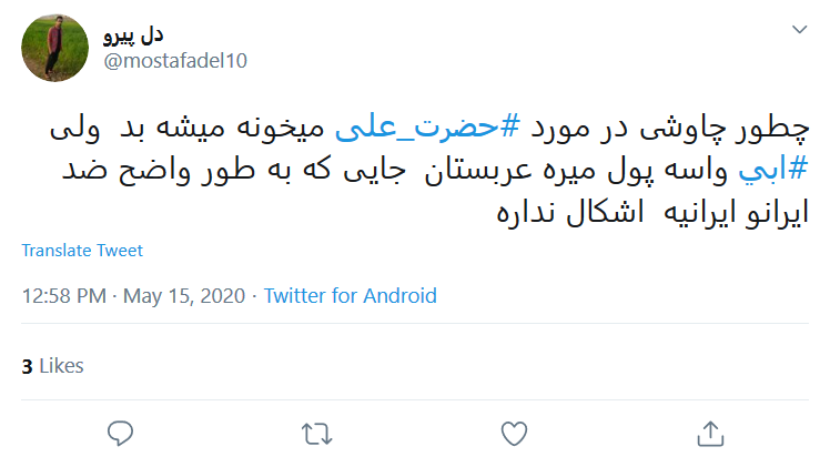 سکوت #محسن_چاوشی در برابر توهین همسر خواننده خارج&zwnj;نشین به امام علی (ع) شکست