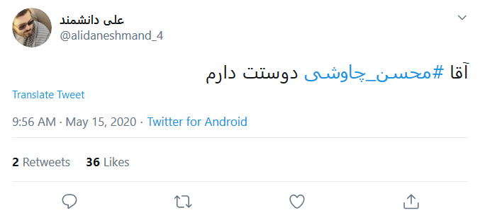 سکوت #محسن_چاوشی در برابر توهین همسر خواننده خارج&zwnj;نشین به امام علی (ع) شکست