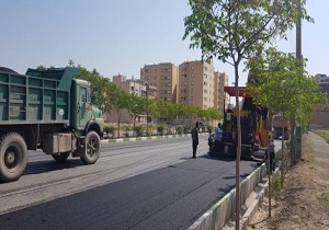 آسفالت خیابان انسجام قم روکش شد