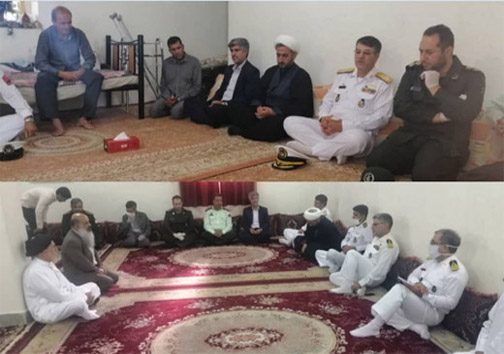 دیدار فرماندهان ارتش با خانواده شهید هرمزگانی ناوچه کنارک