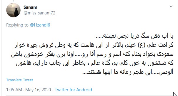 پاسخ کاربران به اهانت همسر خواننده لس&zwnj;آنجلسی با  هشتگ #جیره_خوار_سعودی