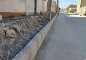 جدول کشی و پیاده روسازی در پارک ساحلی مجیدیه