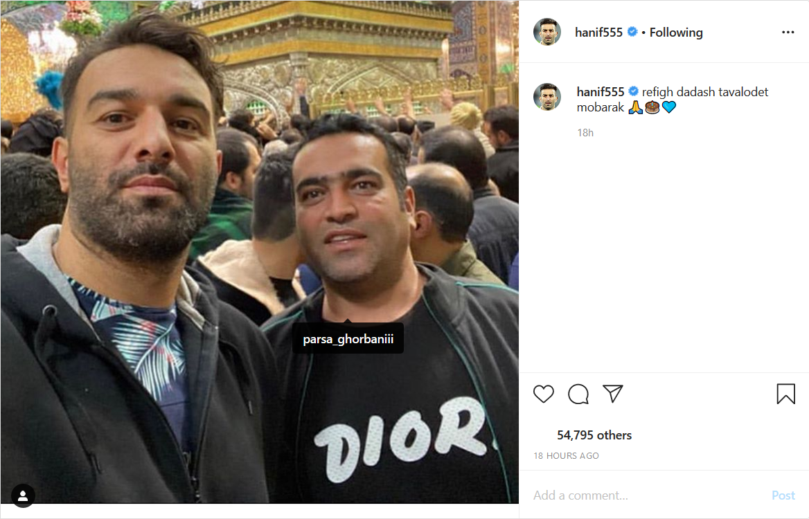 حنیف عمران&zwnj;زاده در حرم امام رضا (ع)؛ تعبیر والیبالیست ایرانی از روند ایجاد تغییر در زندگی؛ تصویر امیدعالیشاه در زمین فوتبال