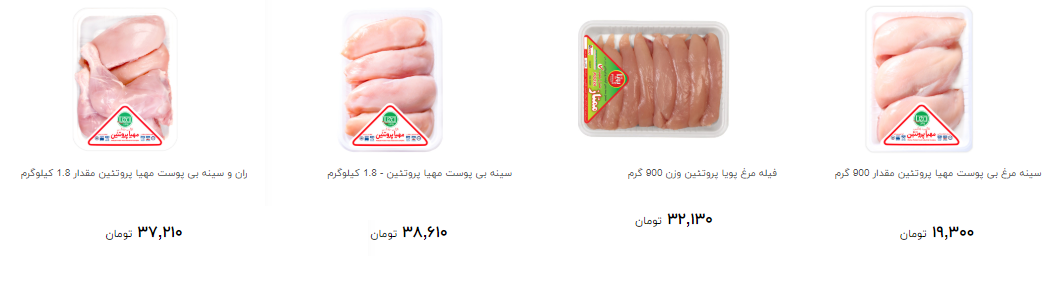 انواع گوشت مرغ بسته بندی را چند بخریم؟