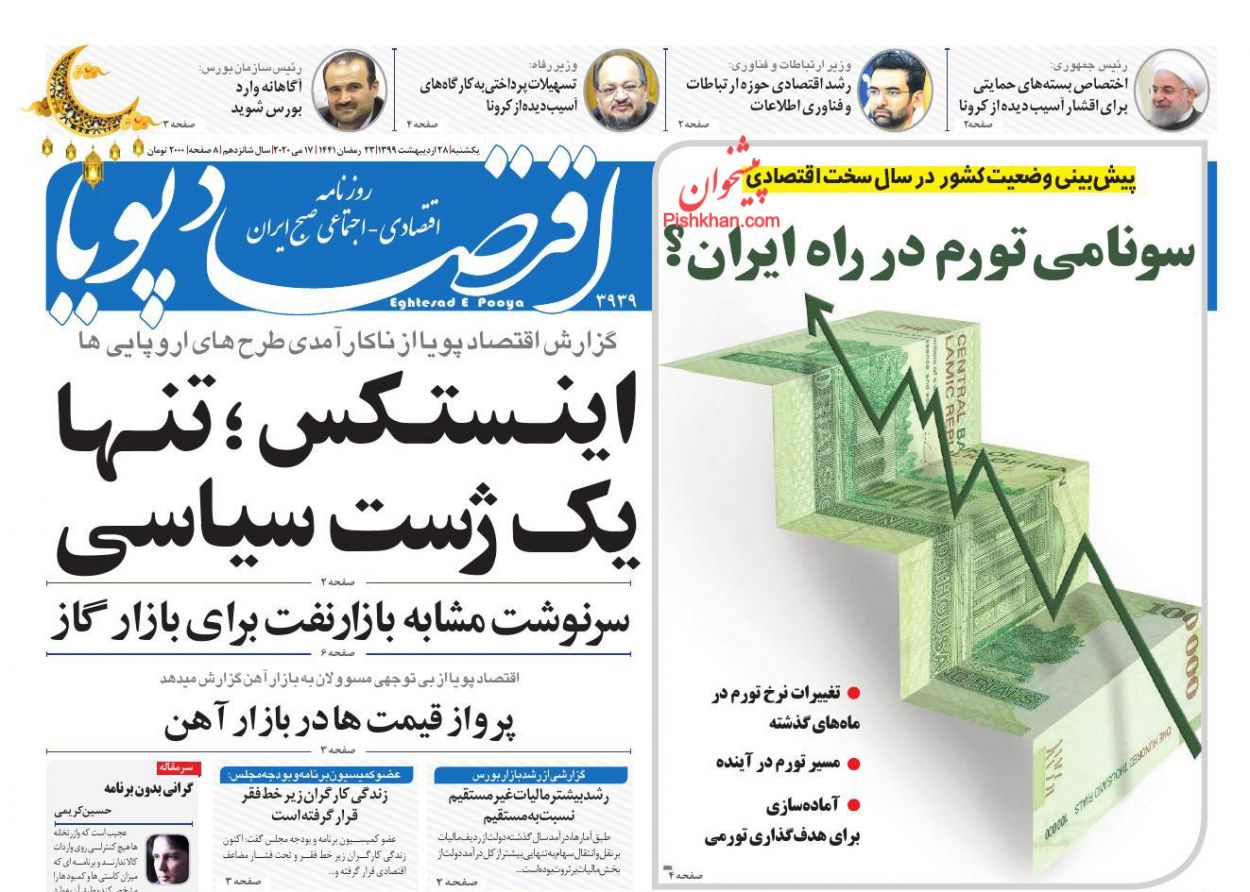 شوک بورس به سهامداران/پرواز قیمت ها در بازار آهن/کاهش تقاضا بازار بنزین را بر هم زد/چشم انداز اقتصاد ایران در سایه سهام دولتی