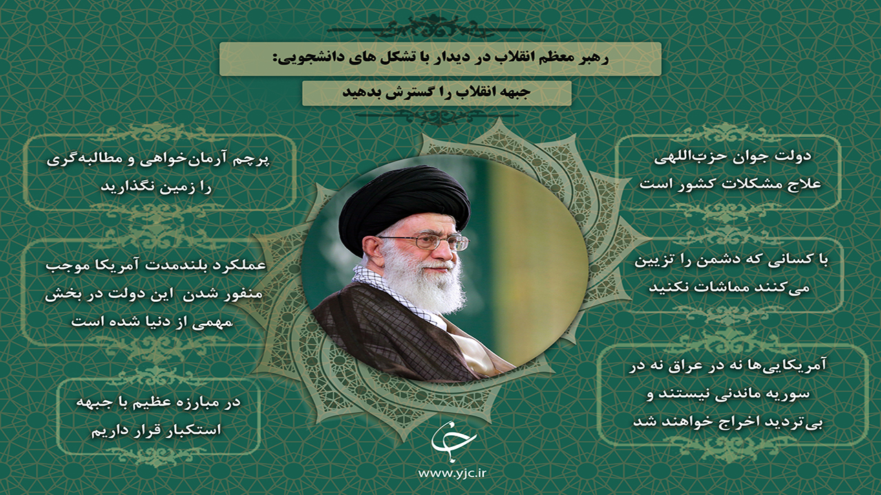 نگاهی به مهمترین بیانات رهبر معظم انقلاب در دیدار با تشکل&zwnj;های دانشجویی