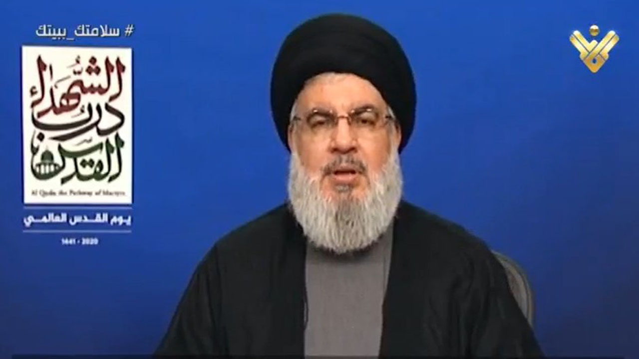 سیدحسن نصرالله: روز جهانی قدس میراث مبارک حضرت امام خمینی (ره) است/ حاج قاسم سلیمانی شهید بزرگ قدس است