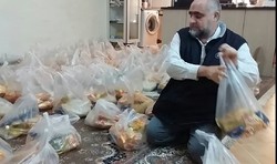 شهروند کربلا ۲۰۰سبد کالا به روزه داران نهاوند اهدا کرد