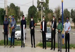 غبار روبی از مزار شهدای گمنام اندیمشک