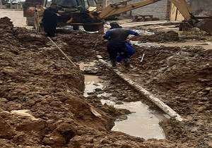 شکستگی خطوط لوله آب شرب در بستان رفع شد