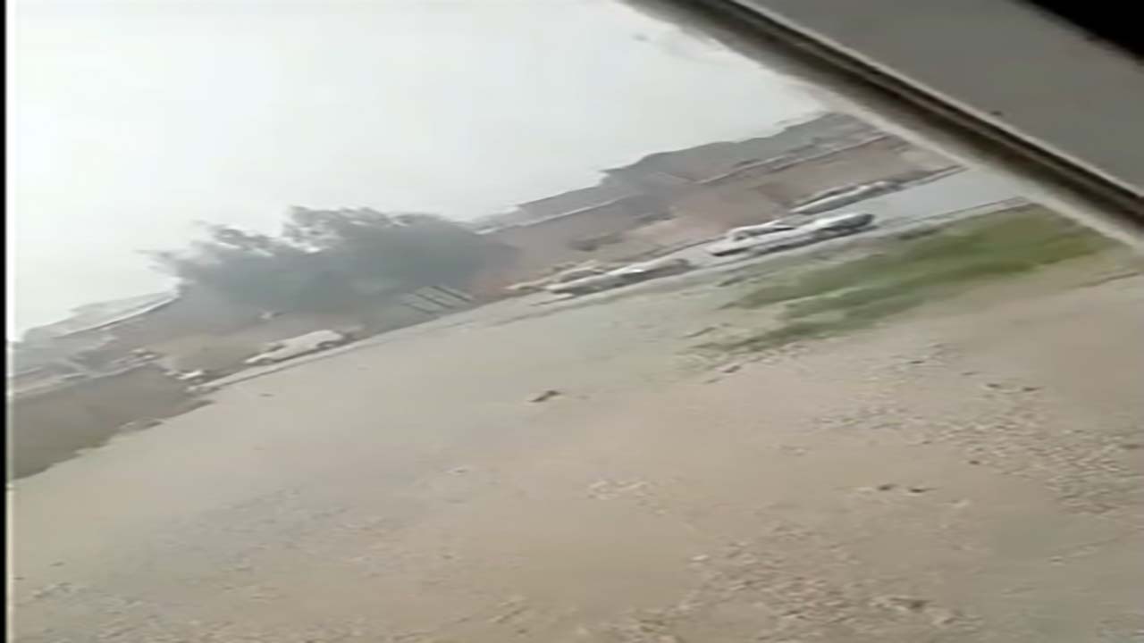 بارش تگرگ در ساوه + فیلم