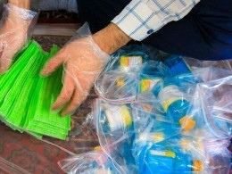توزیع اقلام بهداشتی و ضدعفونی کننده به سیل زدگان روستای تکاب شهداد