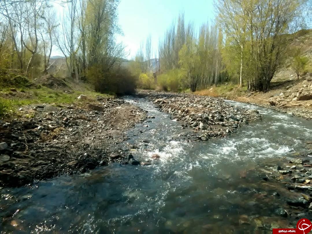 طبیعت&zwnj; بهاری روستای رودخانه بخش رخ