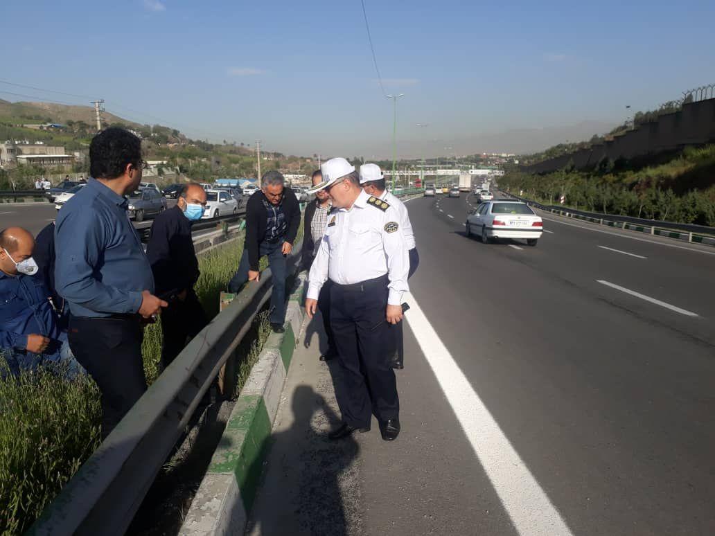 اقدامات پلیس راهور برای جلوگیری از تصادفات در بزرگراه شهید یاسینی