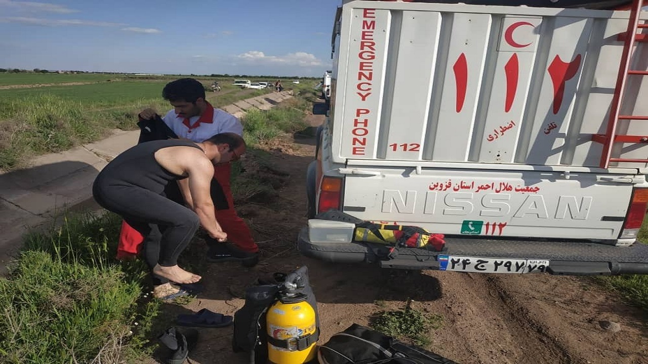 رودخانه فصلی داغلان تاکستان جان یک را گرفت