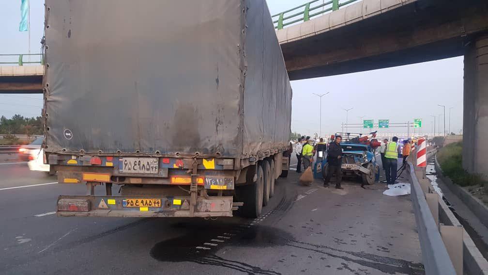 فوت یک نفر بر اثر تصادف در بزرگراه آزادگان