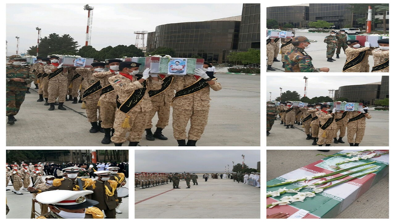 تشییع پیکر پاک شهیدان ناوچه کنارک در زاهدان