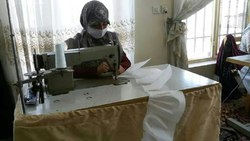 تولید و توزیع ۷ هزار ماسک توسط بانوان جهادگر روستای سهرین