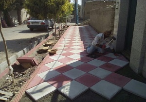 عملیات پیاده روسازی و جدول گذاری در اهواز اجرا شد