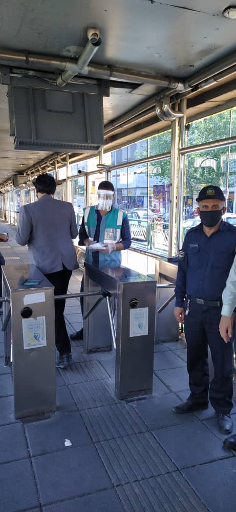 نظارت یگان حفاظت در تشدید طرح استفاده از ماسک در ناوگان اتوبوسرانی