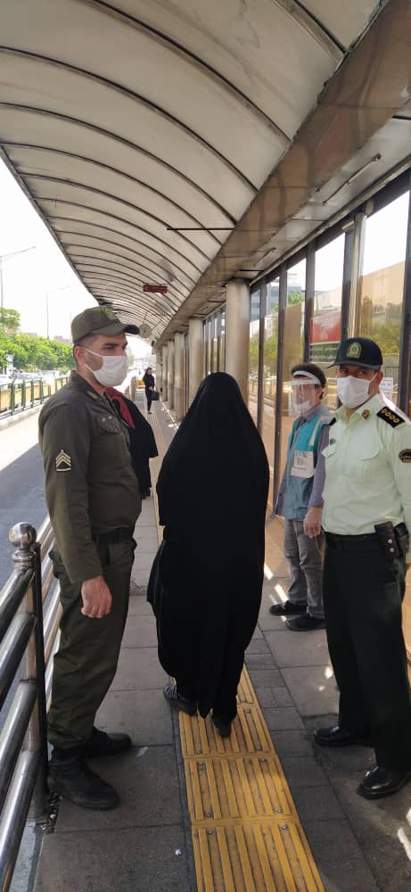 نظارت یگان حفاظت در تشدید طرح استفاده از ماسک در ناوگان اتوبوسرانی